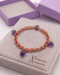 Cooper Bracelet with Amethyst