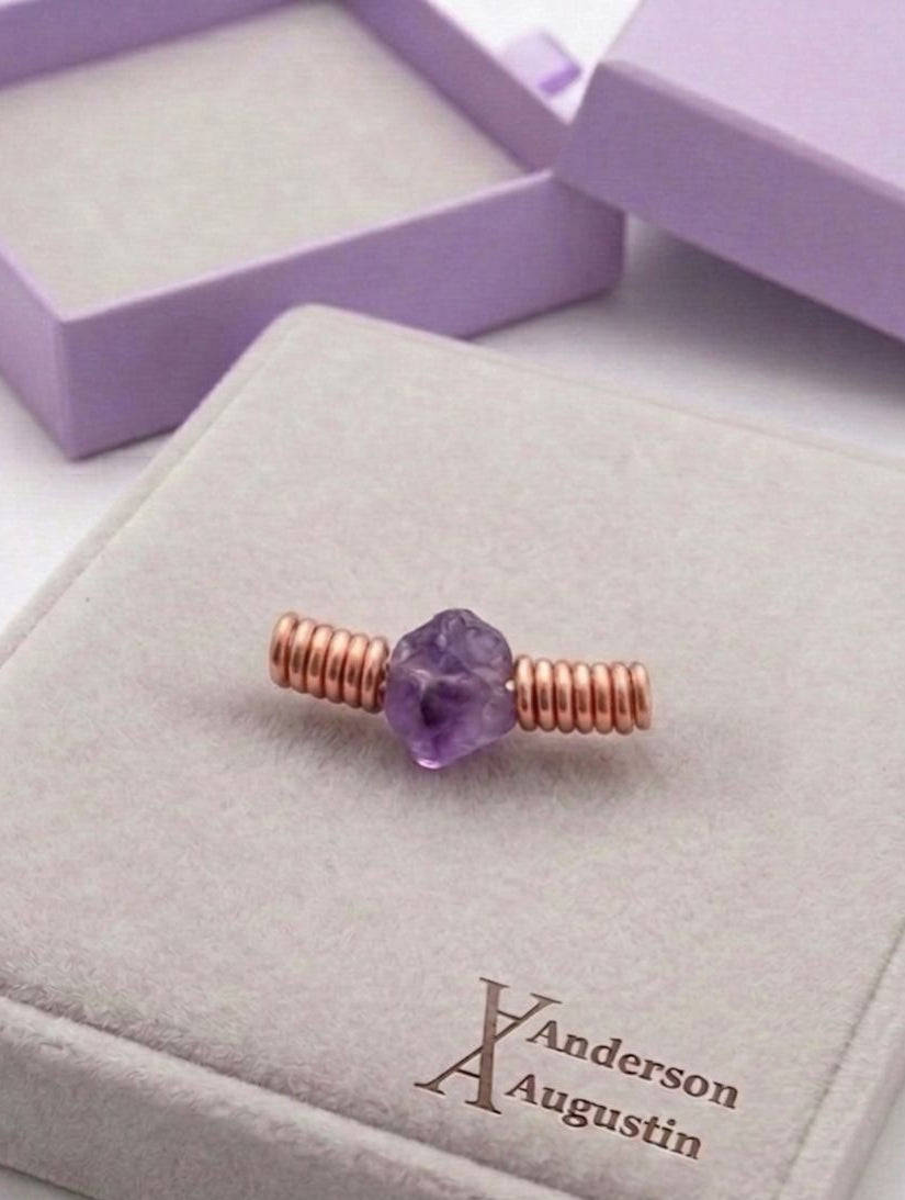 Copper Charme with Amethyst